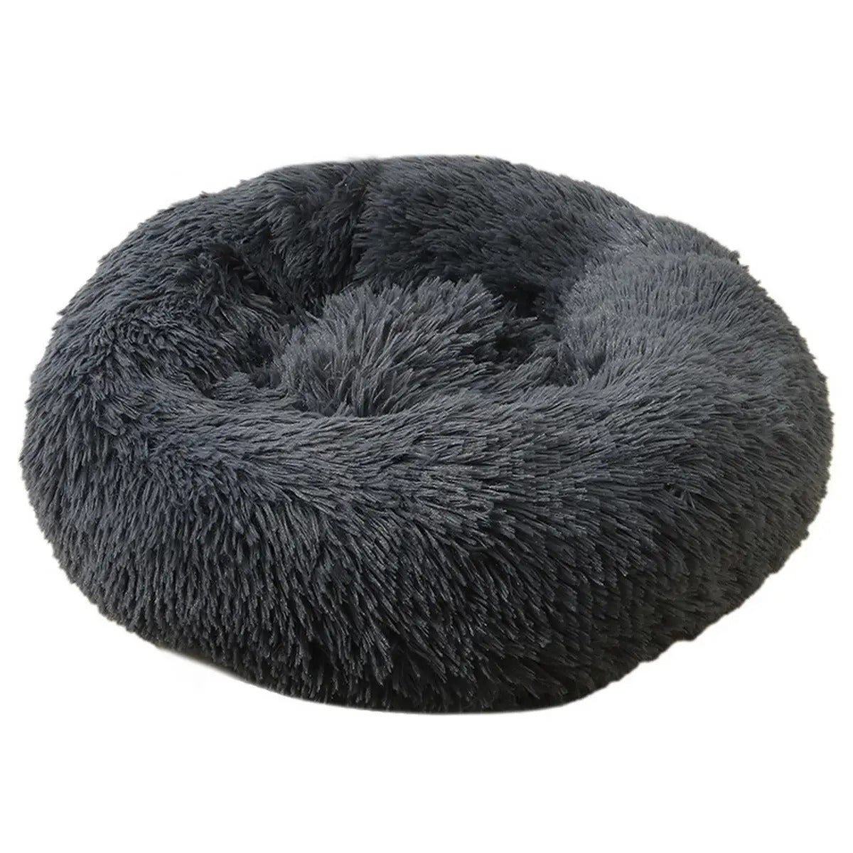 Fluffy Donut Cat Bed – Plush & Cozy Pet Cushion_CWMM5279