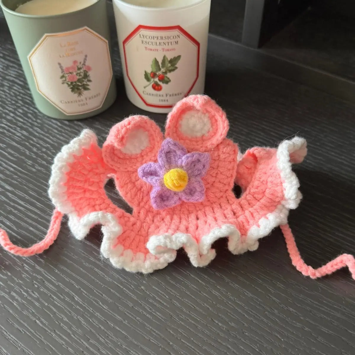 Handmade Pet Flower Hat for Dogs & Cats_CWAH3702