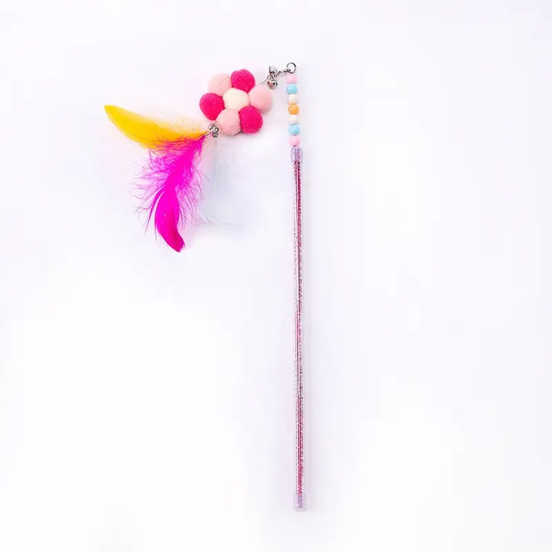 Interactive Cat Wand with Feather & Bell Toy_CWMM5243