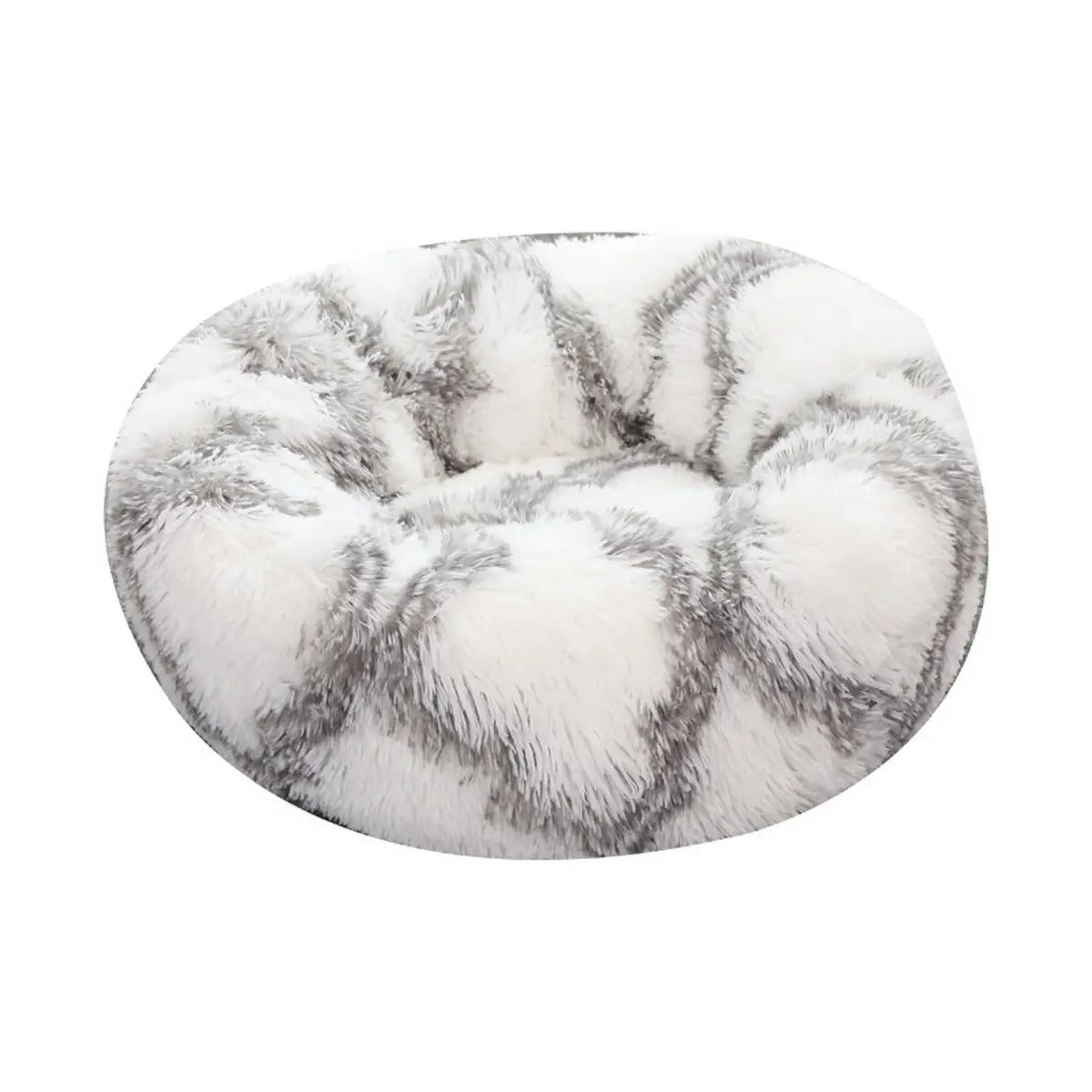 Fluffy Donut Cat Bed – Plush & Cozy Pet Cushion_CWMM5279