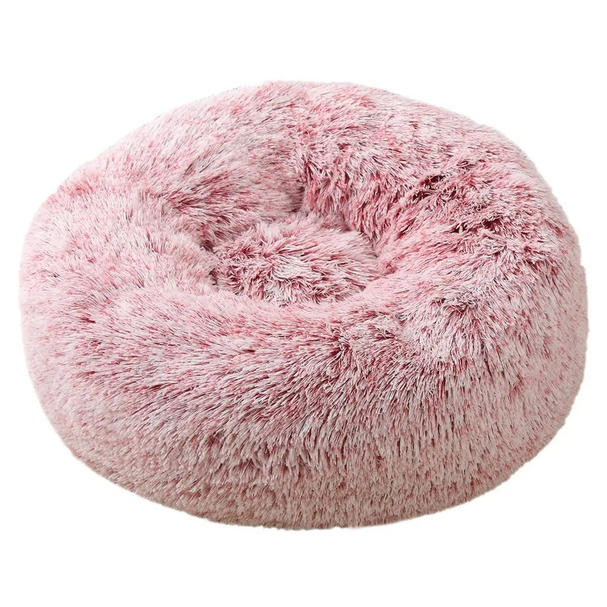 Fluffy Donut Cat Bed – Plush & Cozy Pet Cushion_CWMM5279