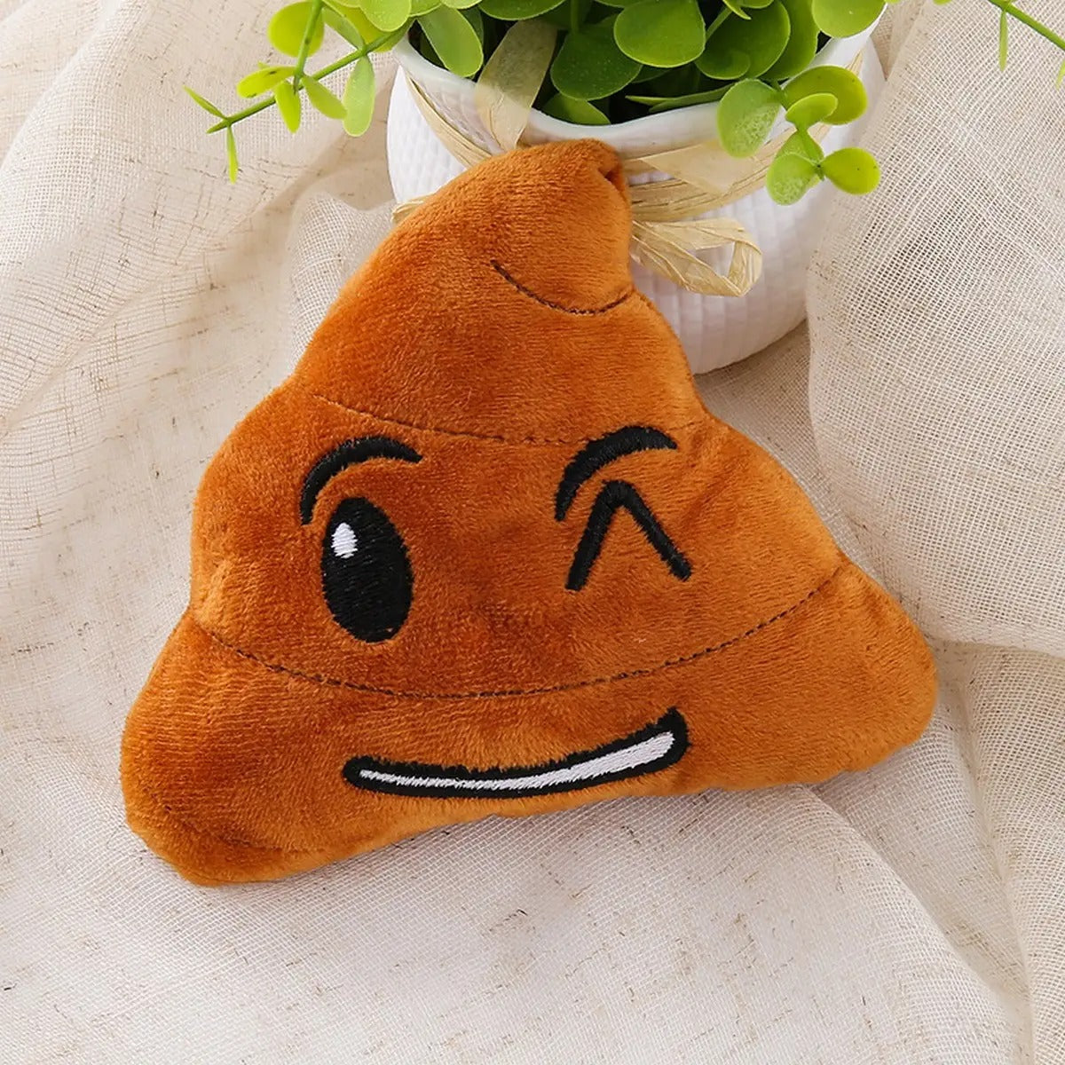 Funny expression plush pet toy, chew-resistant_CWMM5423