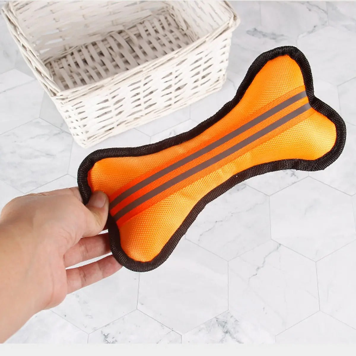 Glow Bone Chew Toy, Squeaky Fun for Cats & Dogs_CWMM5459