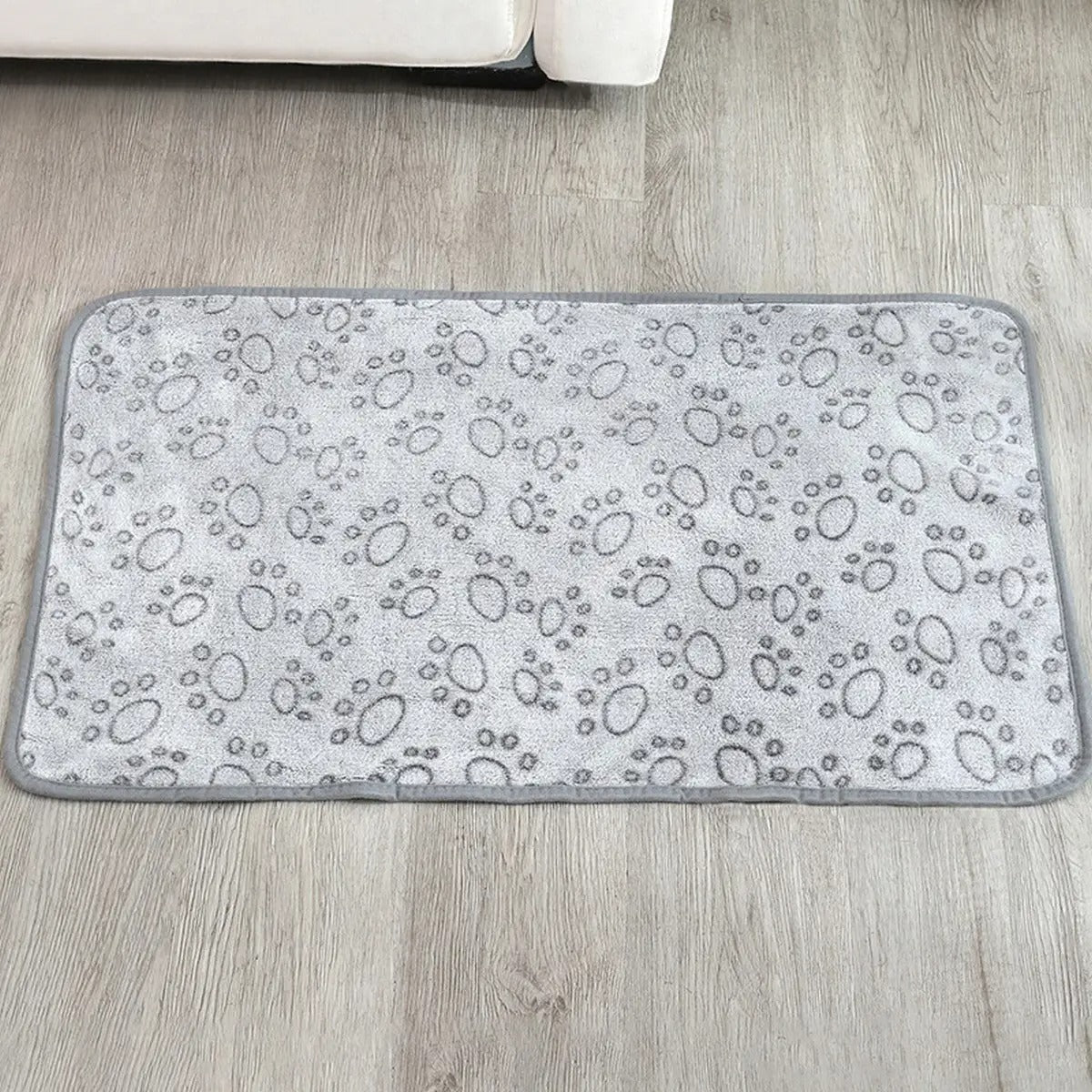 Paw Print Plush Dog Mat, Pet Comfort Blanket_CWMM5268