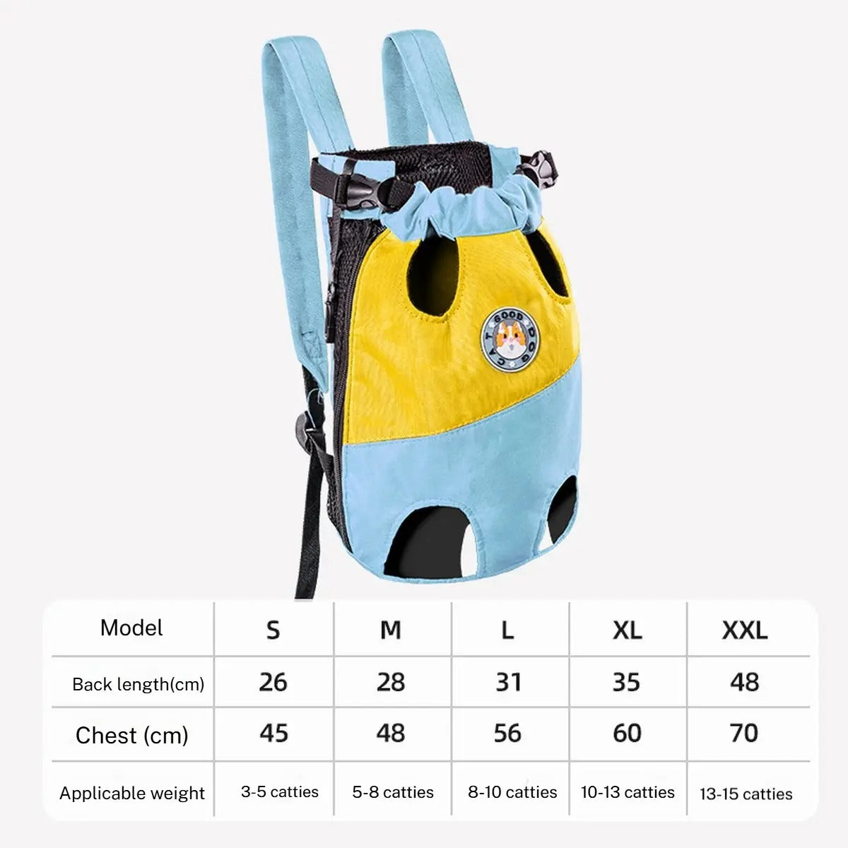 Pet  Carrier Mesh Travel Backpack for Cats Dogs_CWMM6250