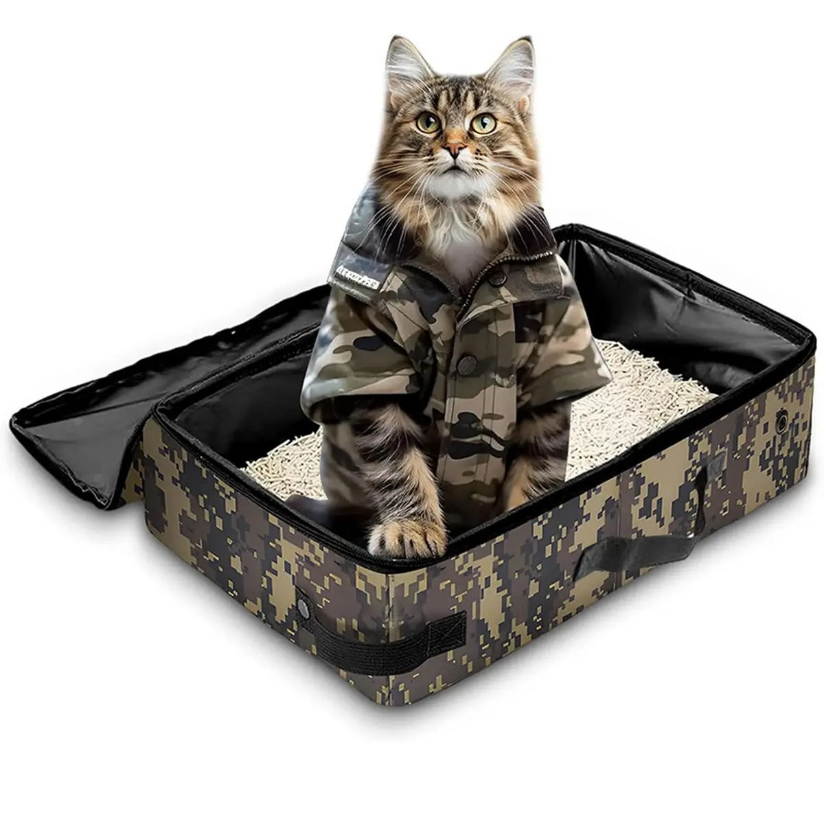 Foldable Waterproof Travel Litter Box for Cats_CWMM5992