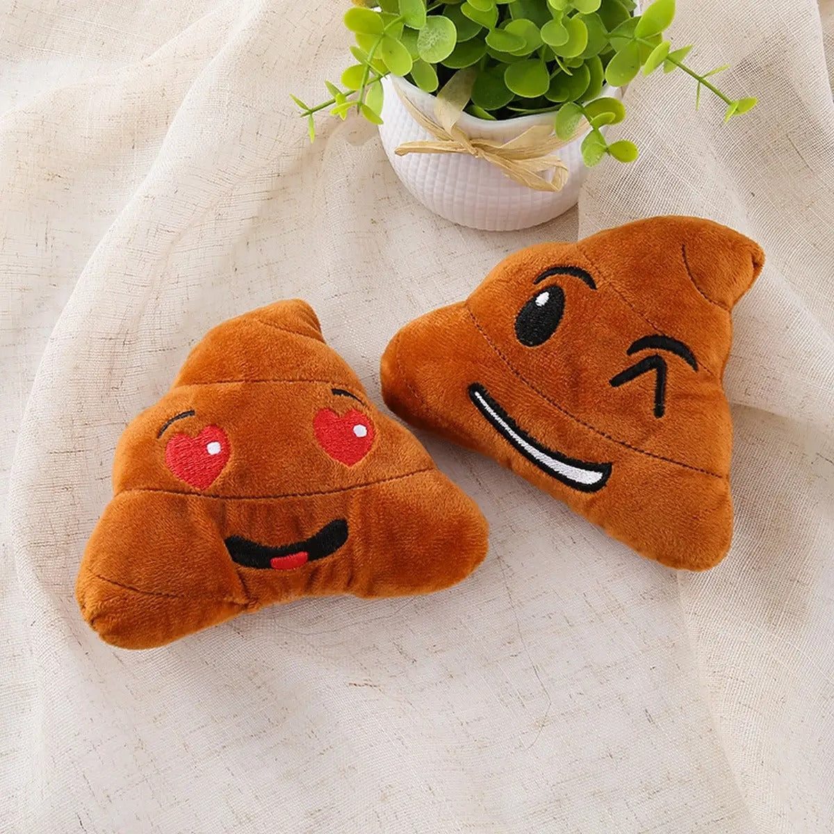 Funny expression plush pet toy, chew-resistant_CWMM5423