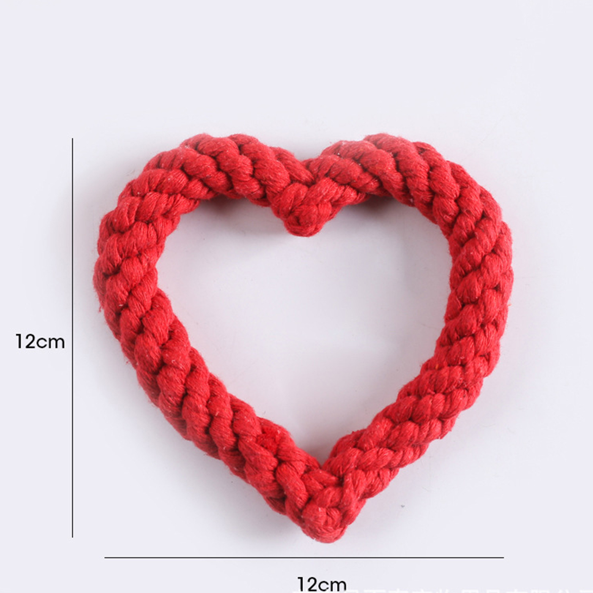 Handmade Cotton Rope Dog Toy – Heart Design_CWMM8026