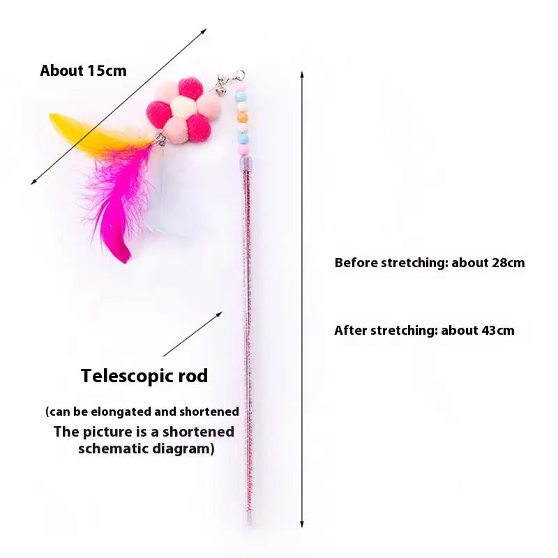 Interactive Cat Wand with Feather & Bell Toy_CWMM5243