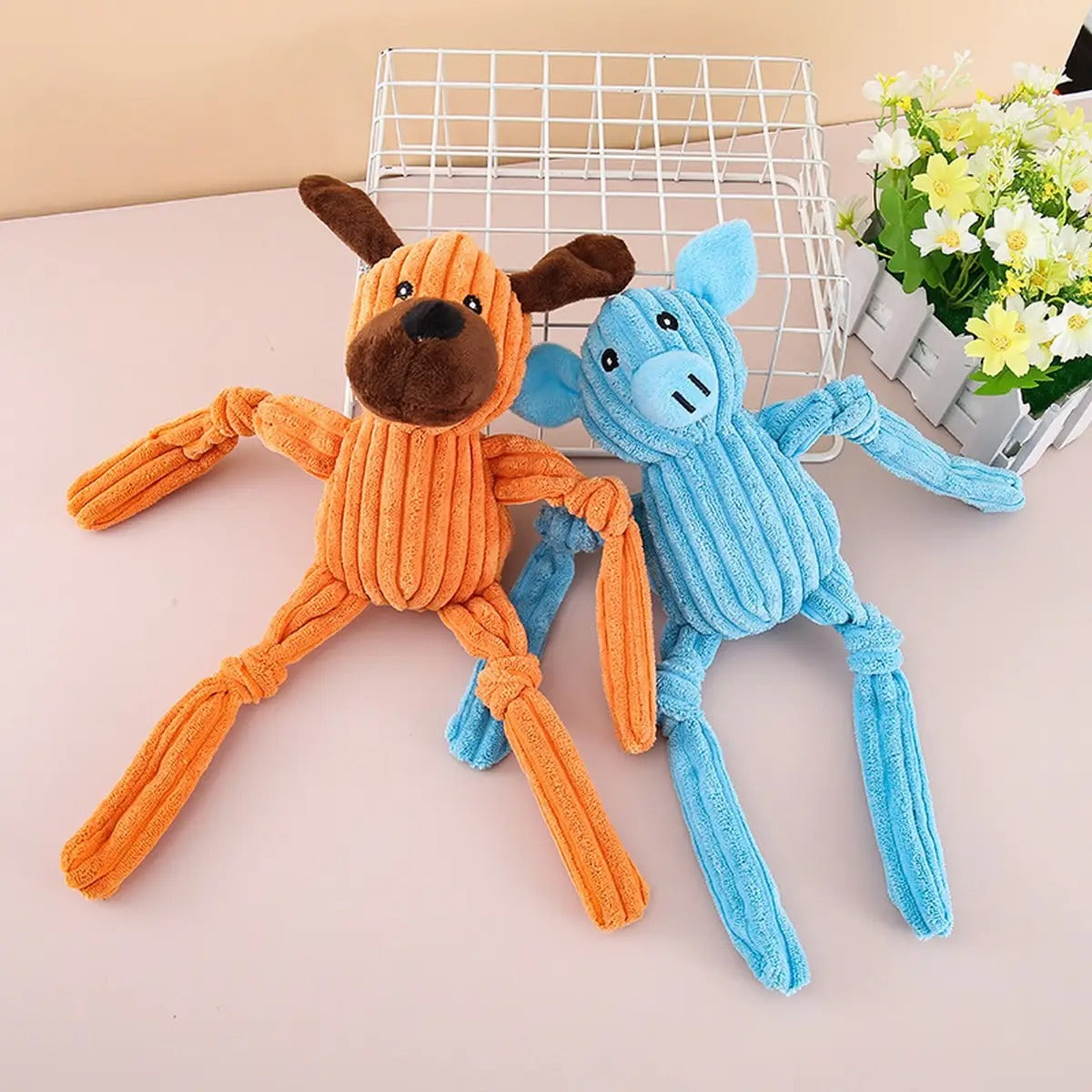 Long-Legged Pig  Plush Dog Toy for Training & Fun_CWMM5428