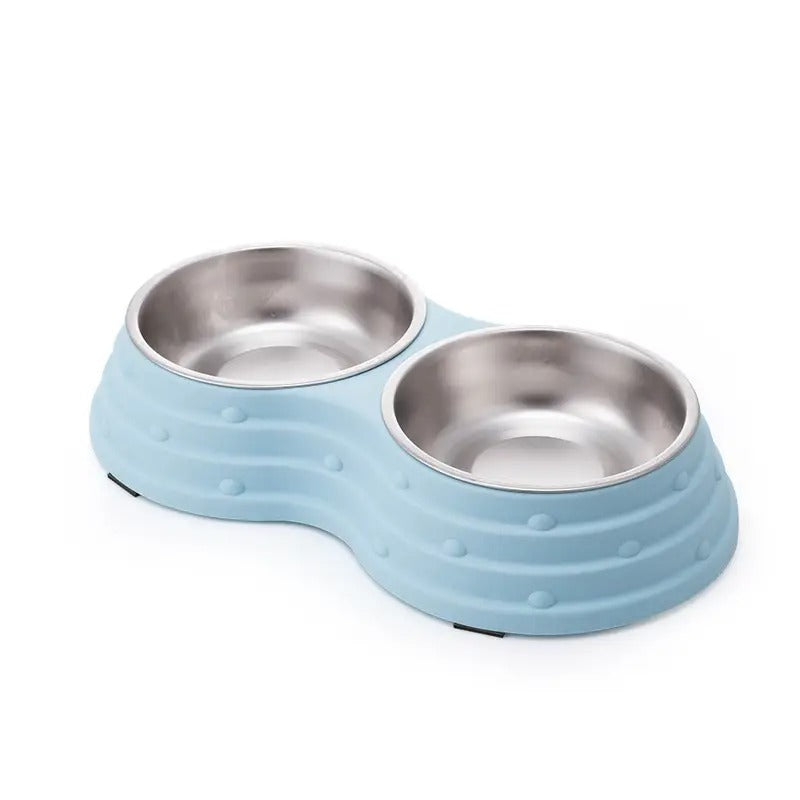 Pet Bowl with Stainless Steel, Double Bowl_CWMM5217
