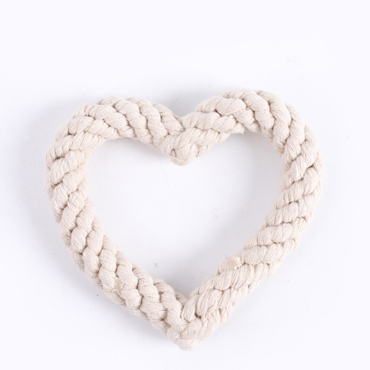 Handmade Cotton Rope Dog Toy – Heart Design_CWMM8026