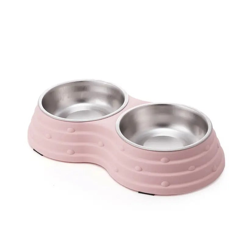 Pet Bowl with Stainless Steel, Double Bowl_CWMM5217