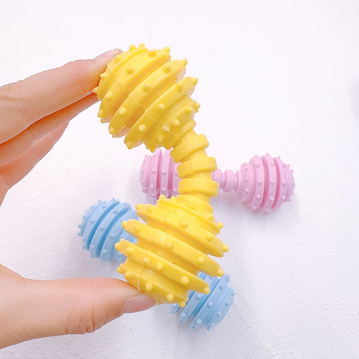 Interactive Bell Dumbbell - Teething Toy for Dogs_CWMM7218