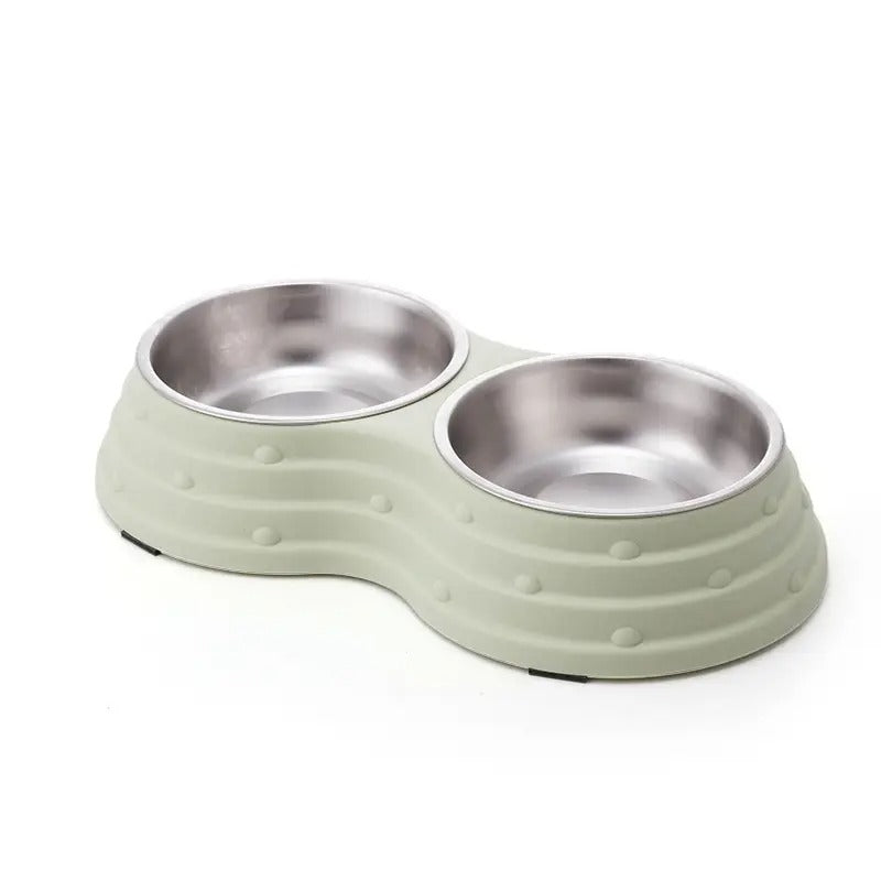 Pet Bowl with Stainless Steel, Double Bowl_CWMM5217