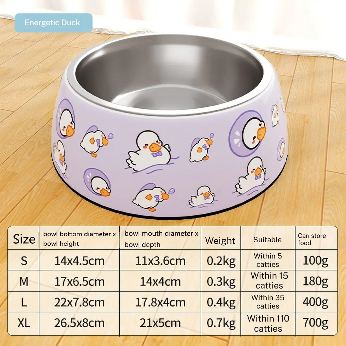 Non-Slip Melamine Stainless Steel Pet Food Bowl_CWMM6242