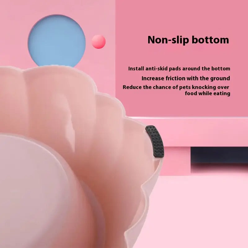 Large Flower-Shaped Pet Dog Cat Bowl_CWMM5235