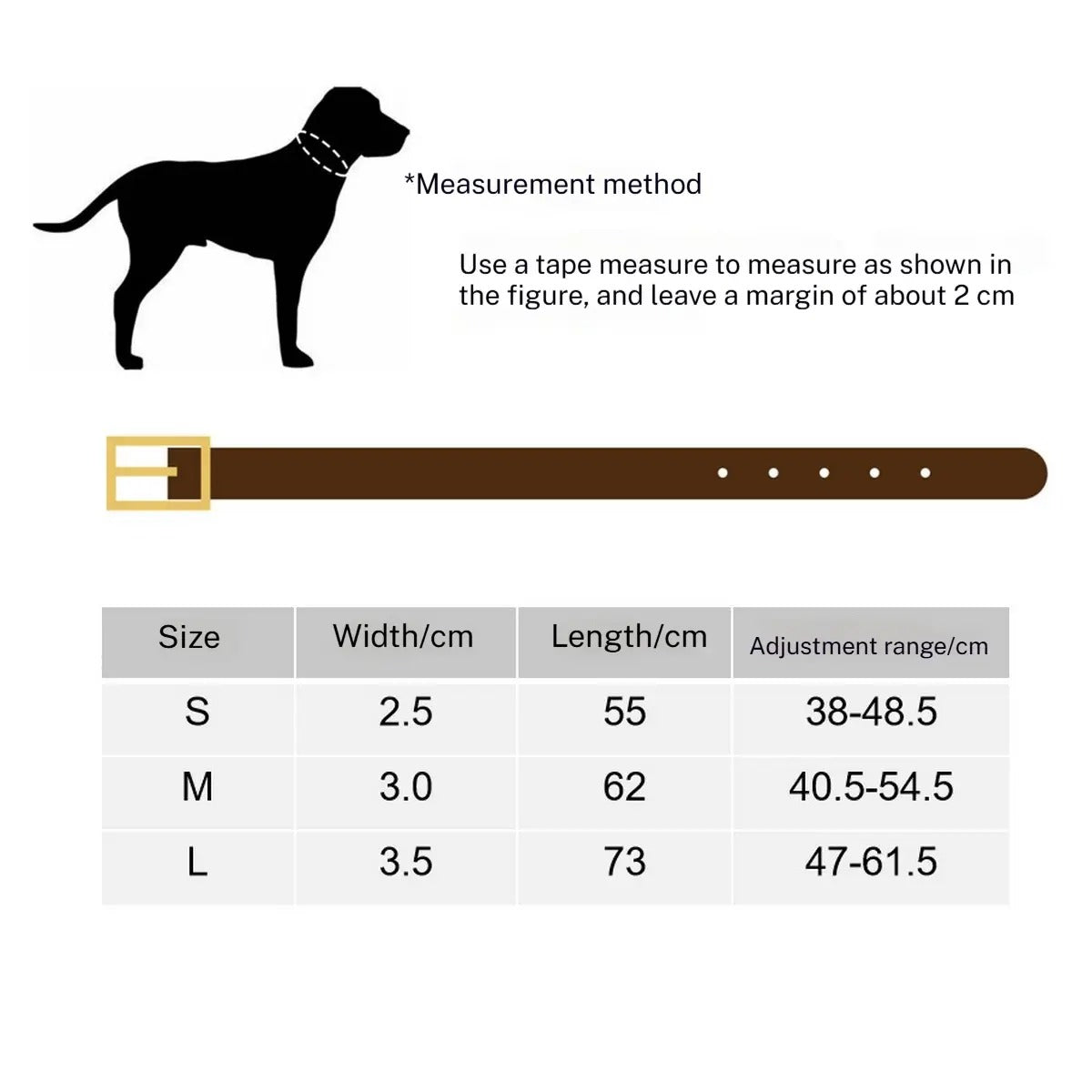 Leather Dog Collar, Double D-Ring, Handmade_CWMM7693