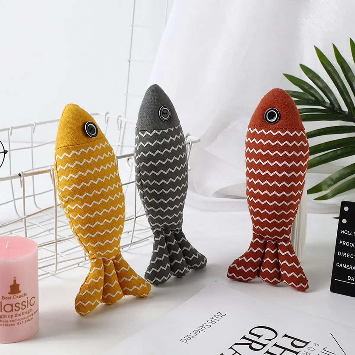 Linen Catnip Fish Toy, Kitten Toy - Safe and Durable_CWMM547
