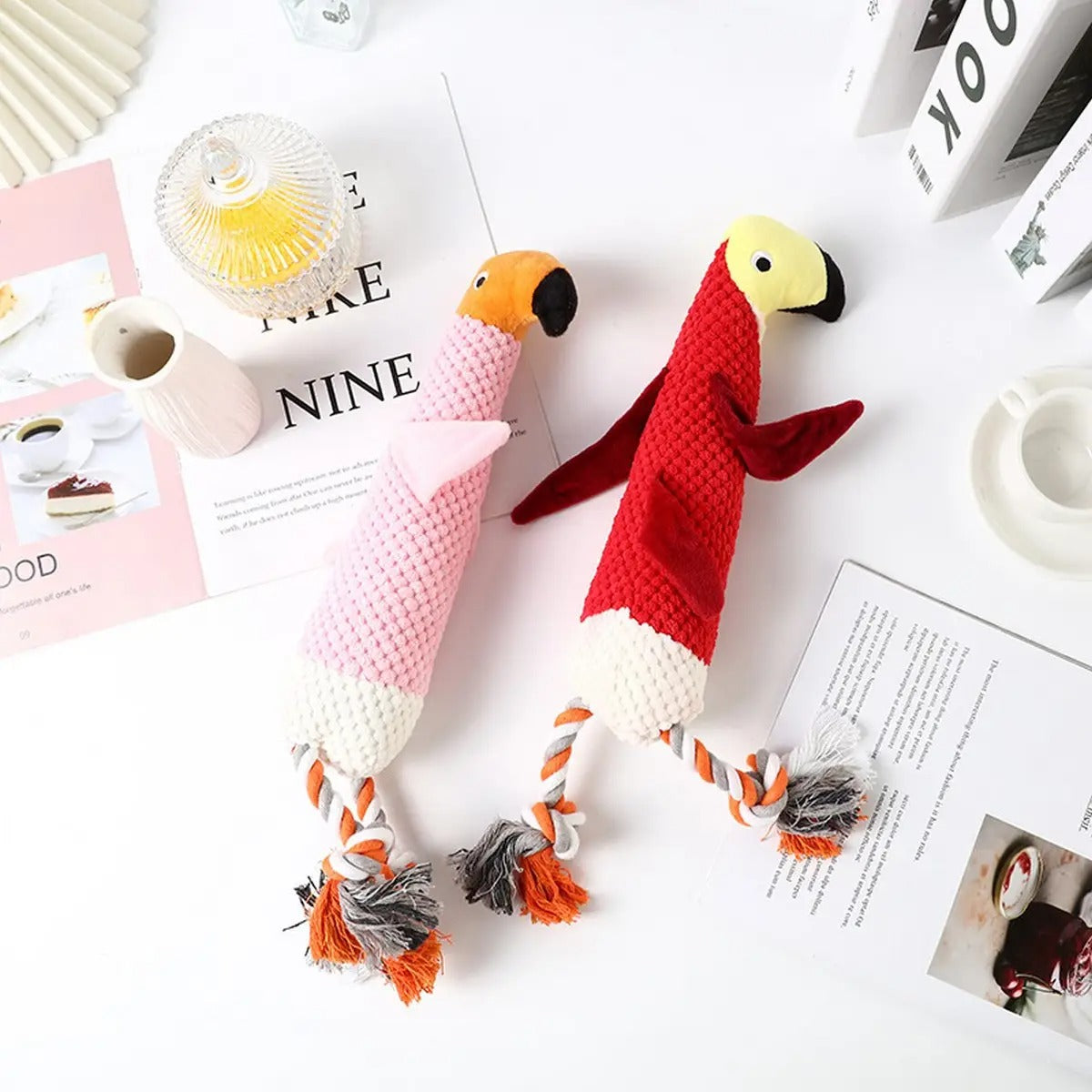 Parrot Plush Rope Pet Toy - Pet Companion_CWMM5457