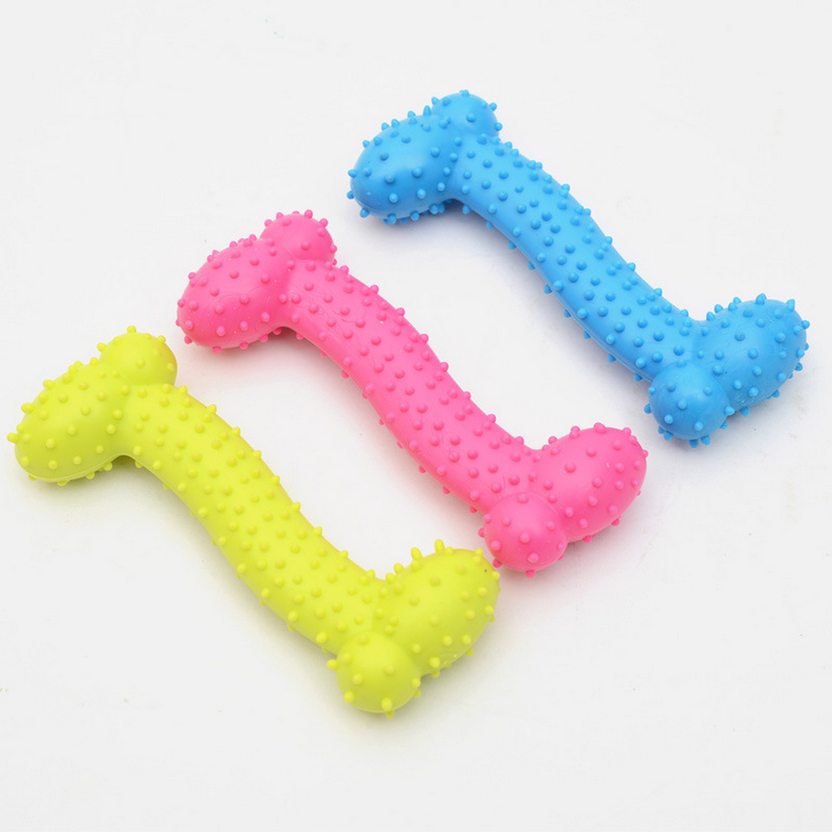 Durable TPR Dog Ball & Bone Chew Toys Set_CWMM7176