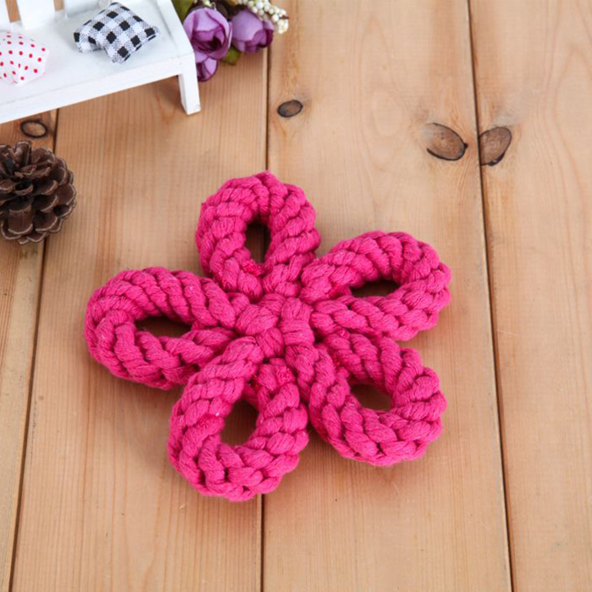 Five Rings Rope Dog Toy – Handmade Chew Toy_CWMM8039