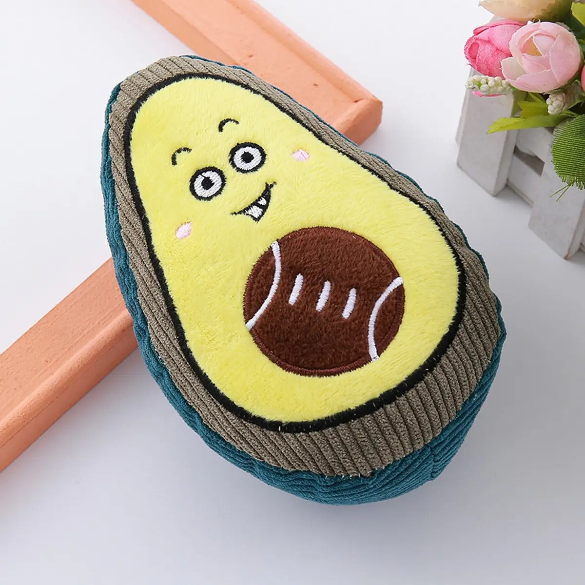 Corduroy Squeaky Dog Toy - Avocado, Ball & More_CWMM5449