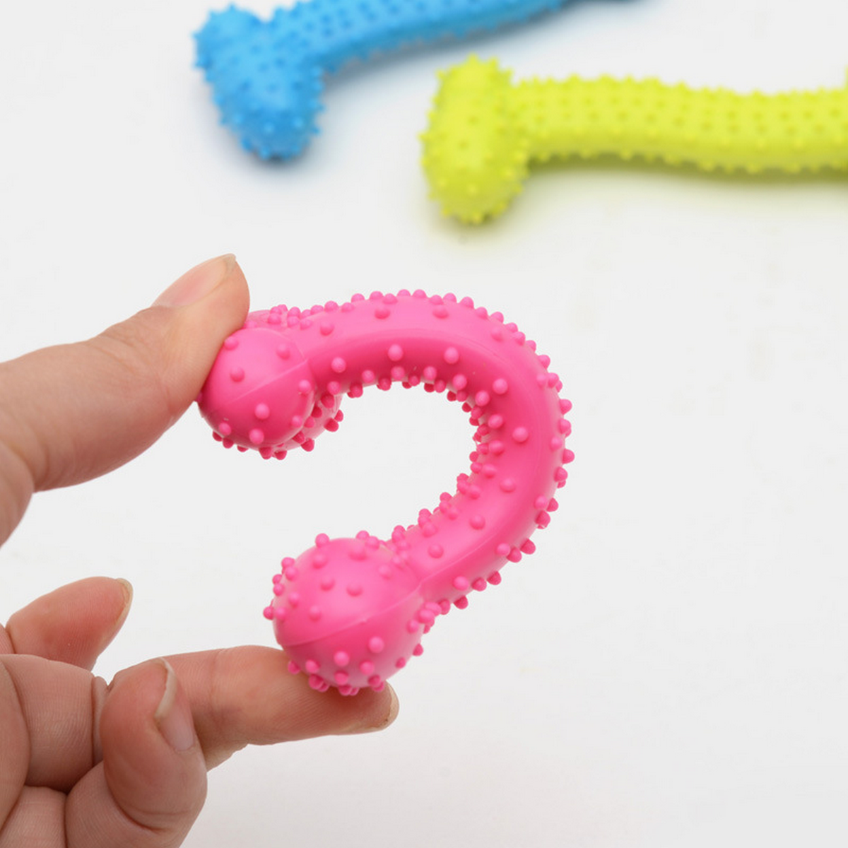 Durable TPR Dog Ball & Bone Chew Toys Set_CWMM7176