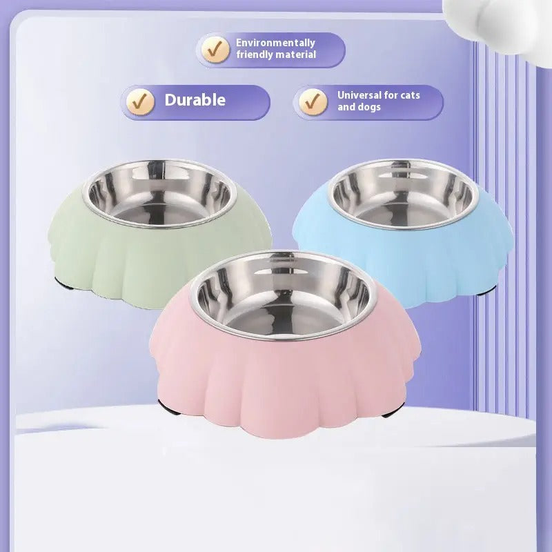 Large Flower-Shaped Pet Dog Cat Bowl_CWMM5235
