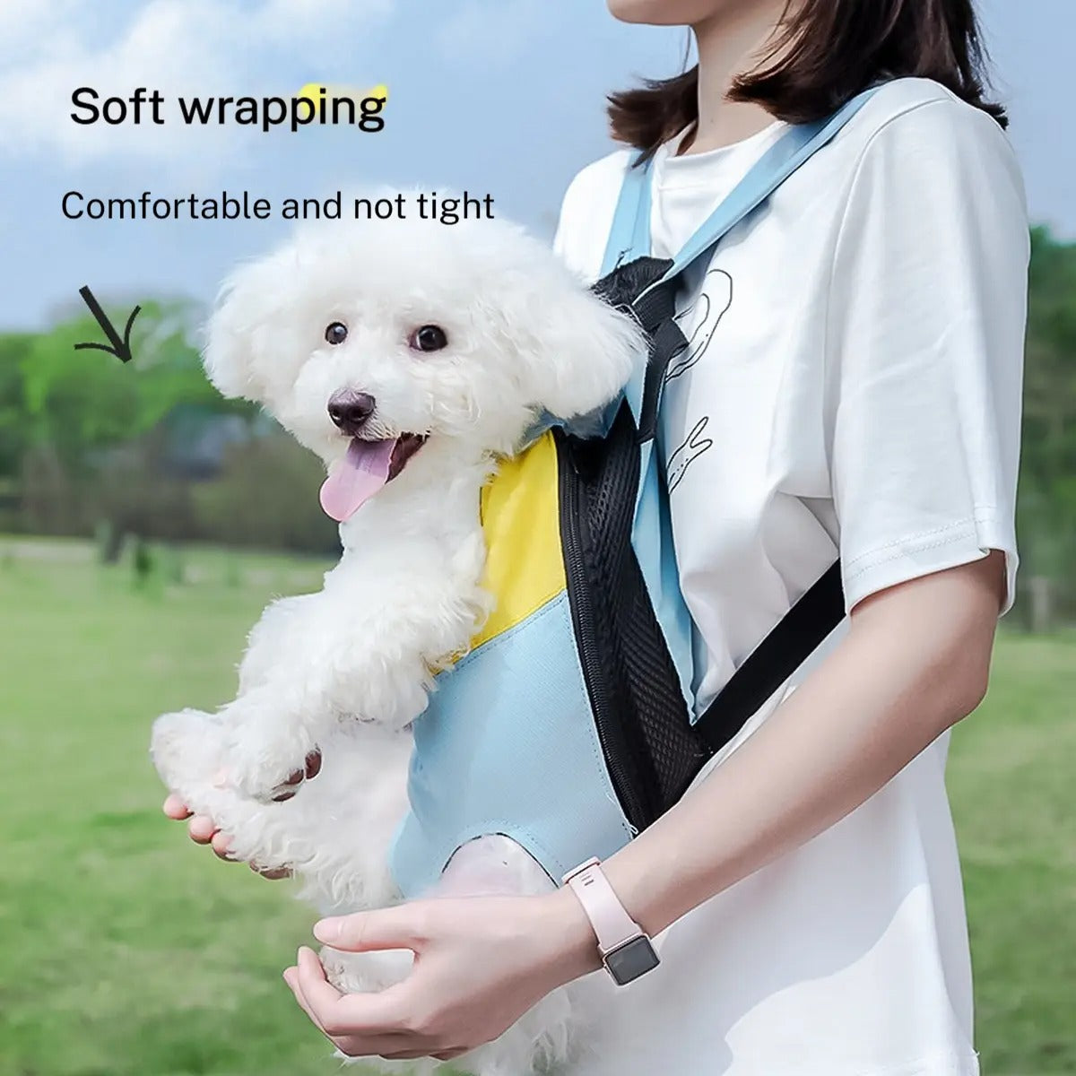 Pet  Carrier Mesh Travel Backpack for Cats Dogs_CWMM6250