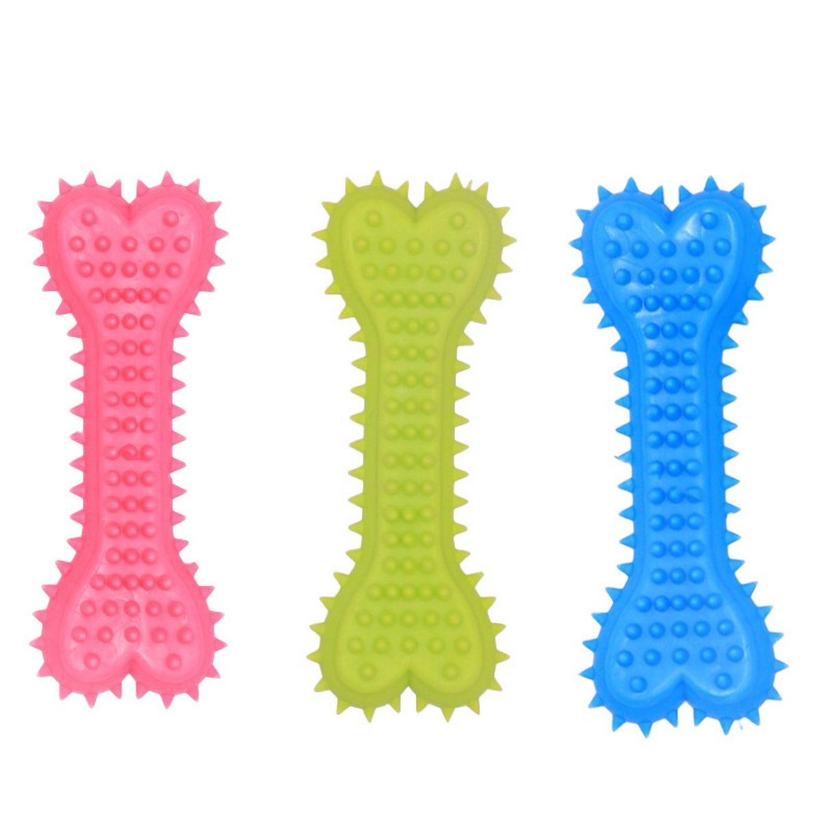 Durable TPR Dog Toy - Heart Bone for Teeth Care_CWMM7223