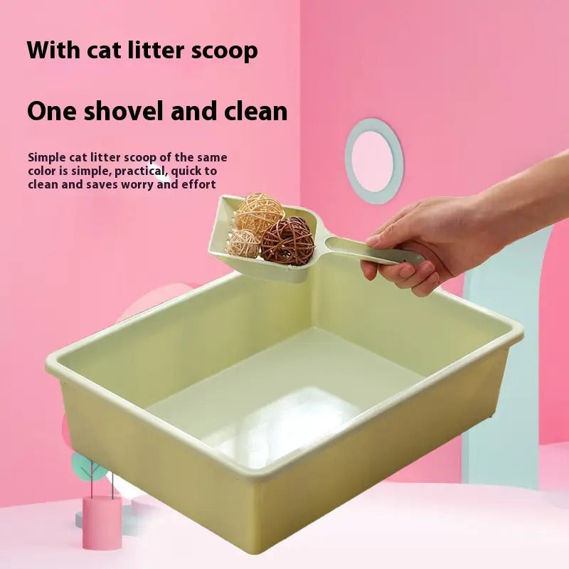 Large Semi-Closed Cat Litter Box,Deodorizer&Scoop_CWMM5245