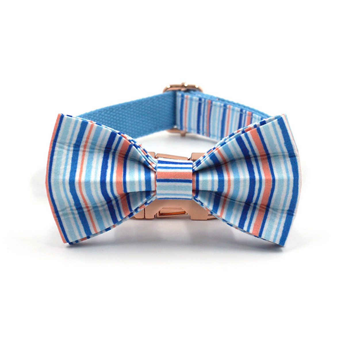 Adjustable Dog Collar Accessory – Striped Bow Tie_CWMM7103