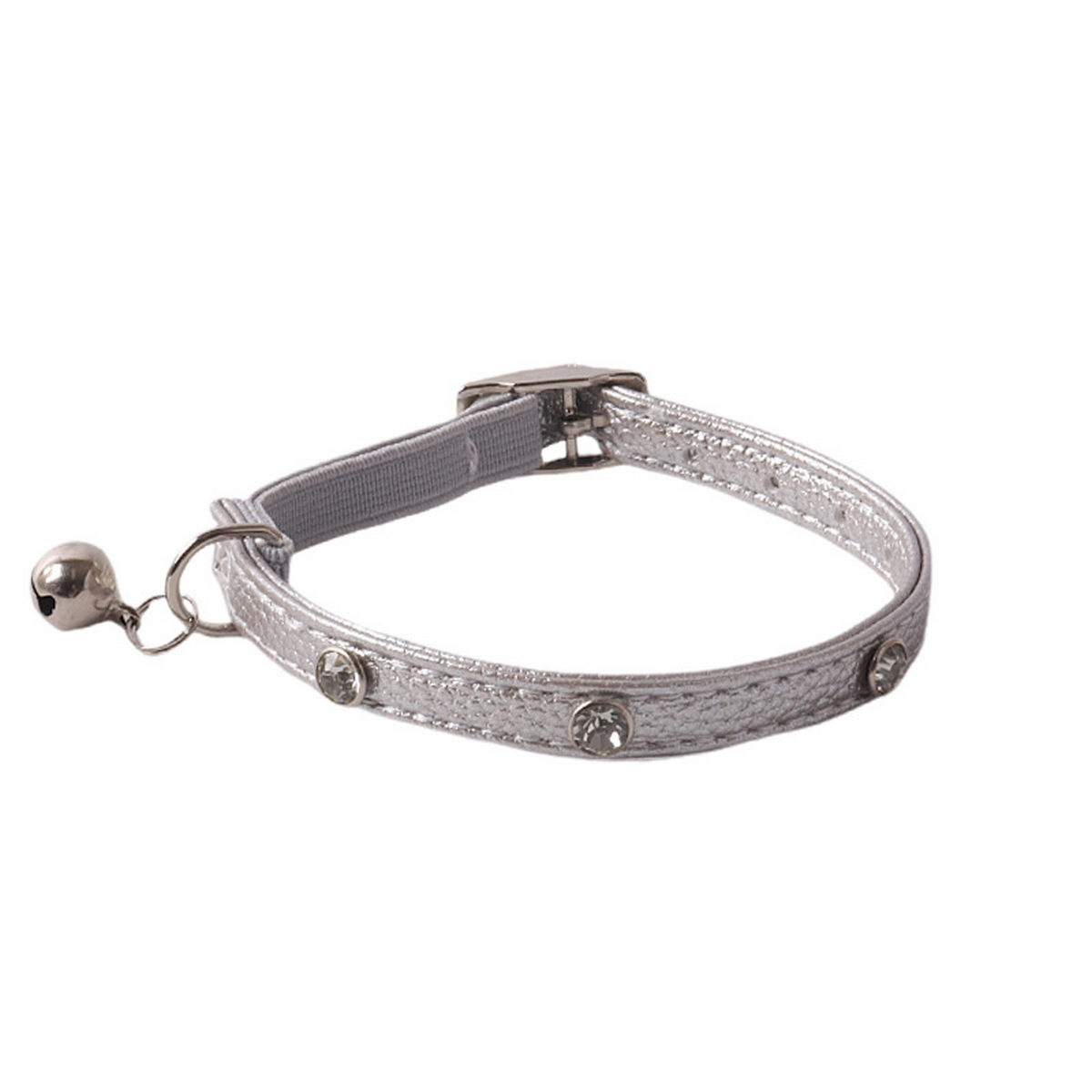 PU Leather Cat Collar – Rhinestone & Buckle_CWMM7732