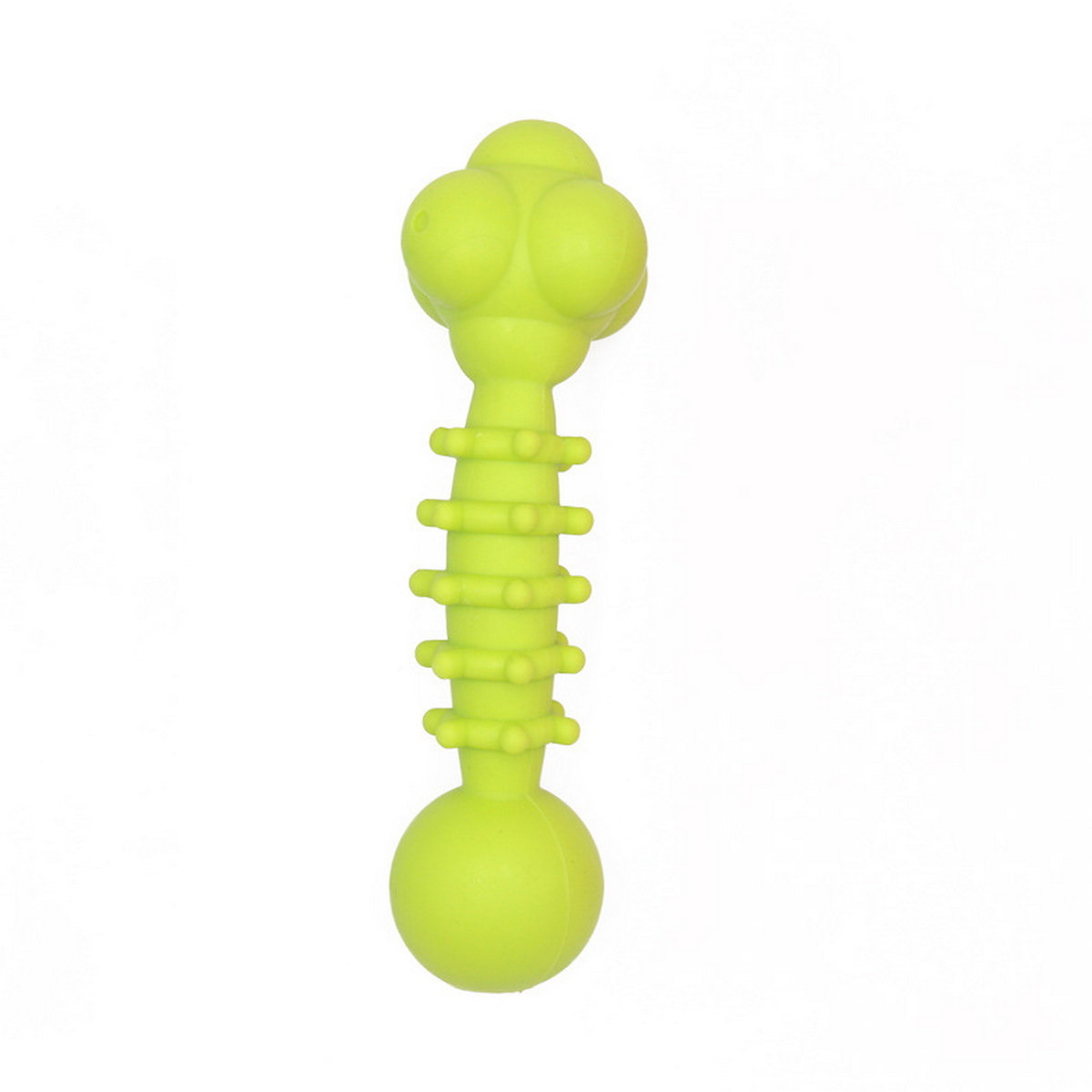 Durable Rubber Dog Chew Barbell Toy for Teeth Care_CWMM7241