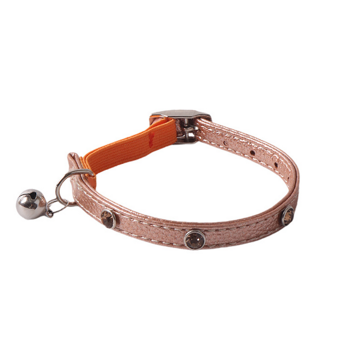 PU Leather Cat Collar – Rhinestone & Buckle_CWMM7732