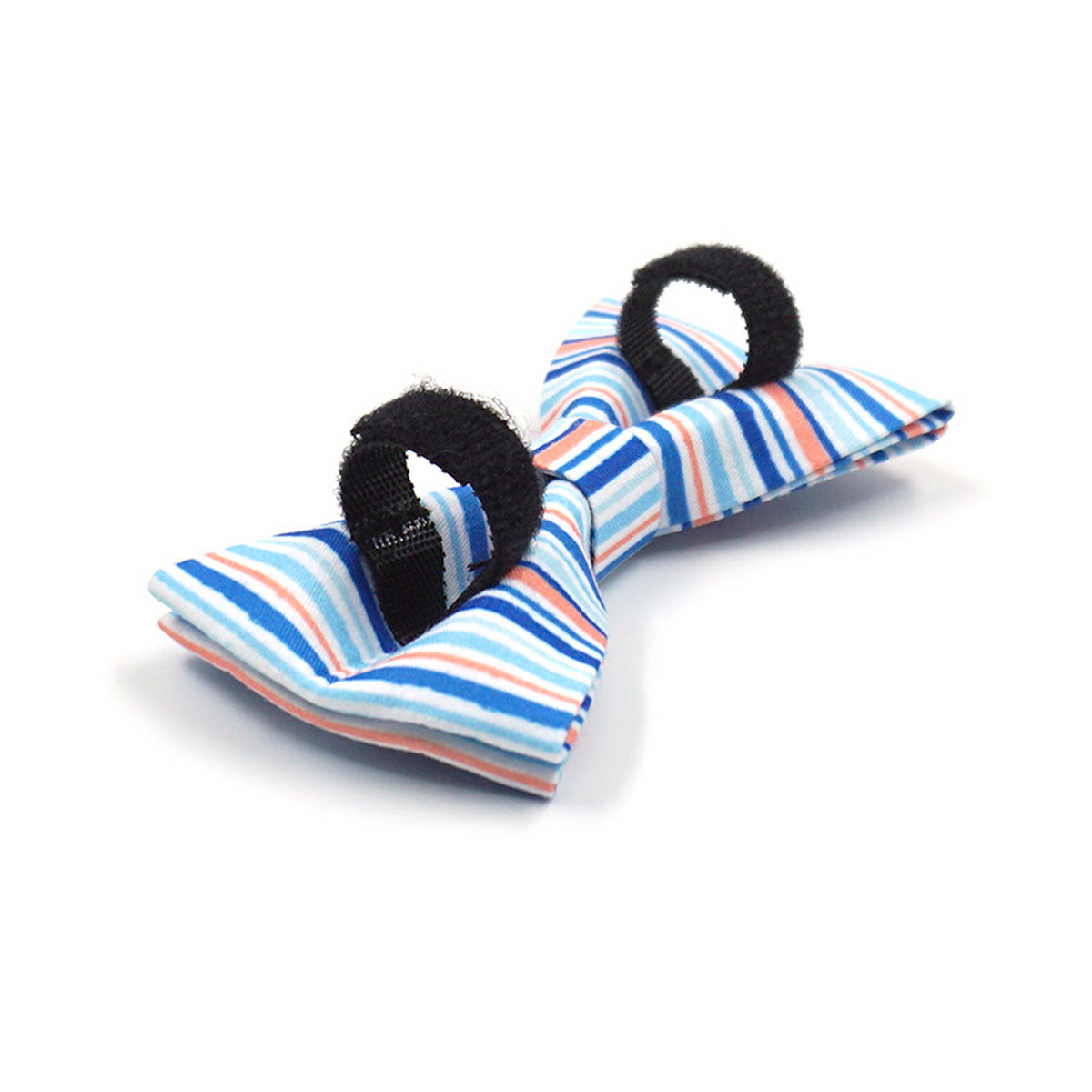 Adjustable Dog Collar Accessory – Striped Bow Tie_CWMM7103