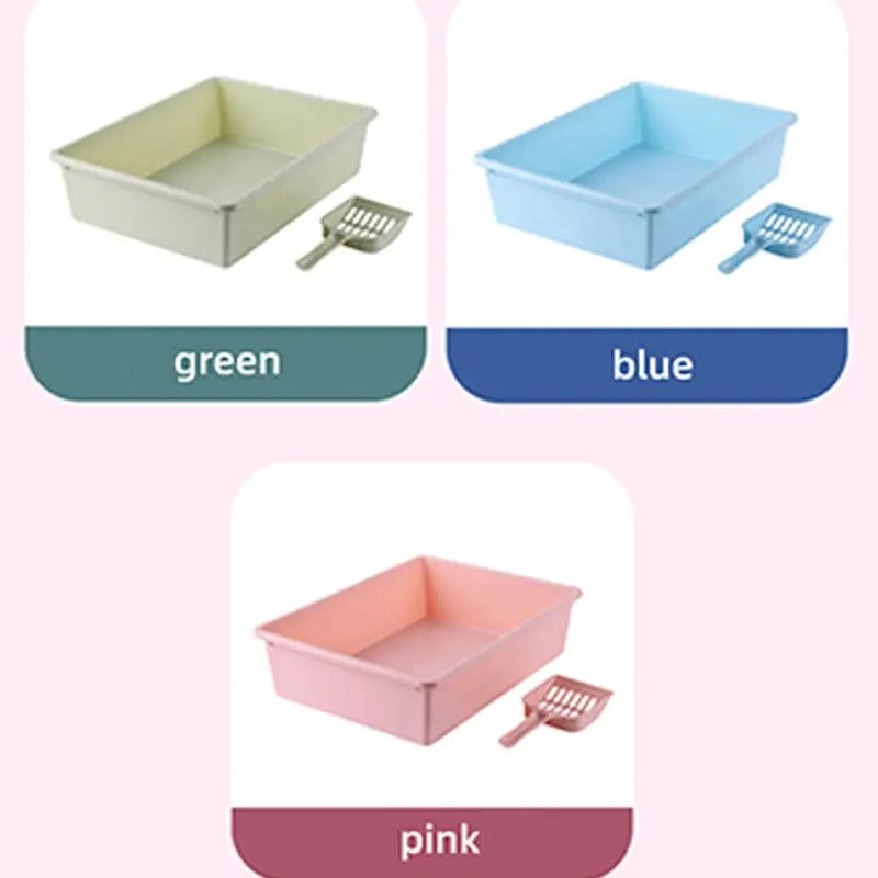 Large Semi-Closed Cat Litter Box,Deodorizer&Scoop_CWMM5245