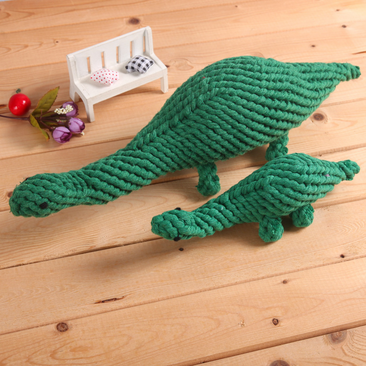 Dinosaur Rope Dog Toy – Cotton Chew for Pets_CWMM8063