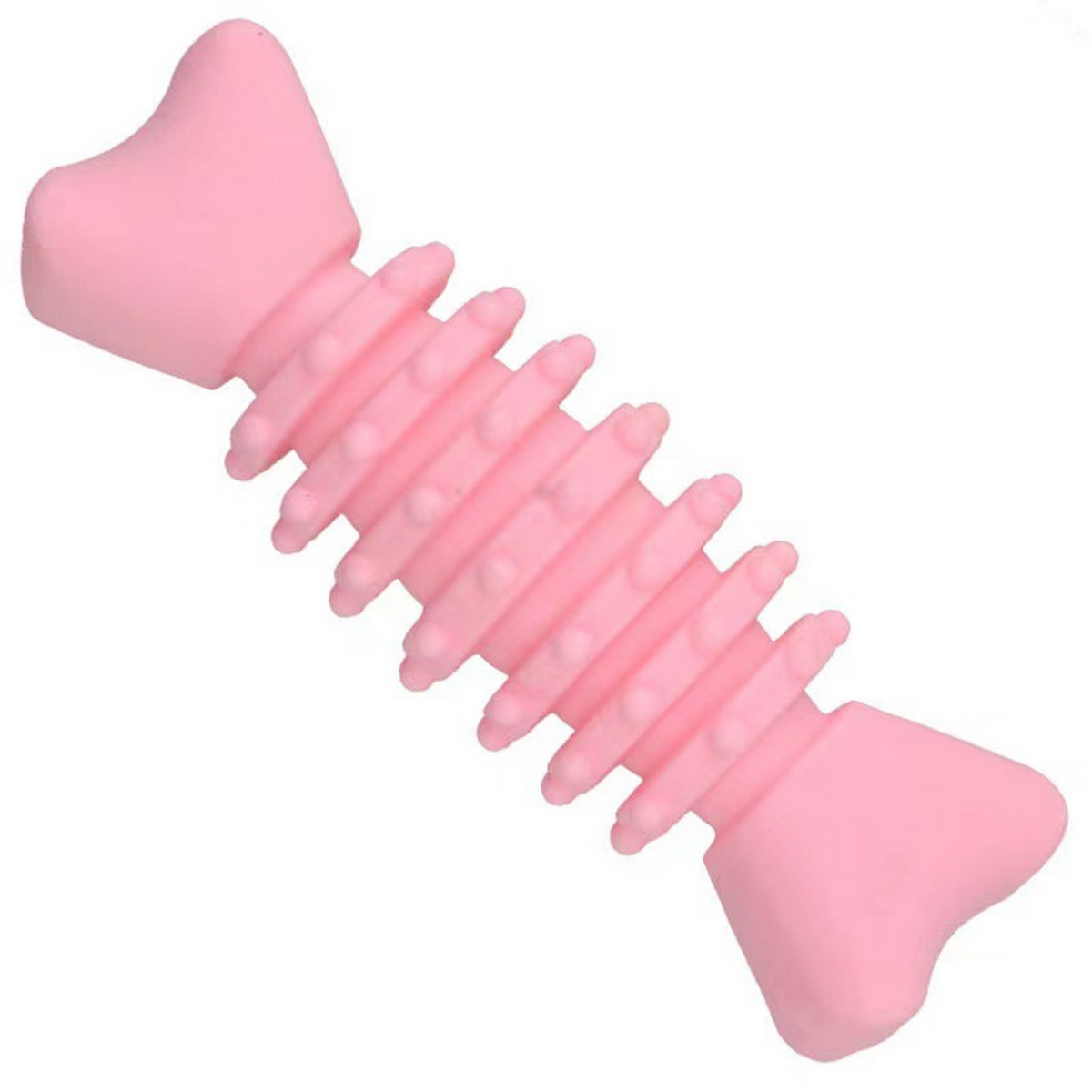 New TPR Macaron Fish Bone Chew Toy for Puppies_CWMM7234