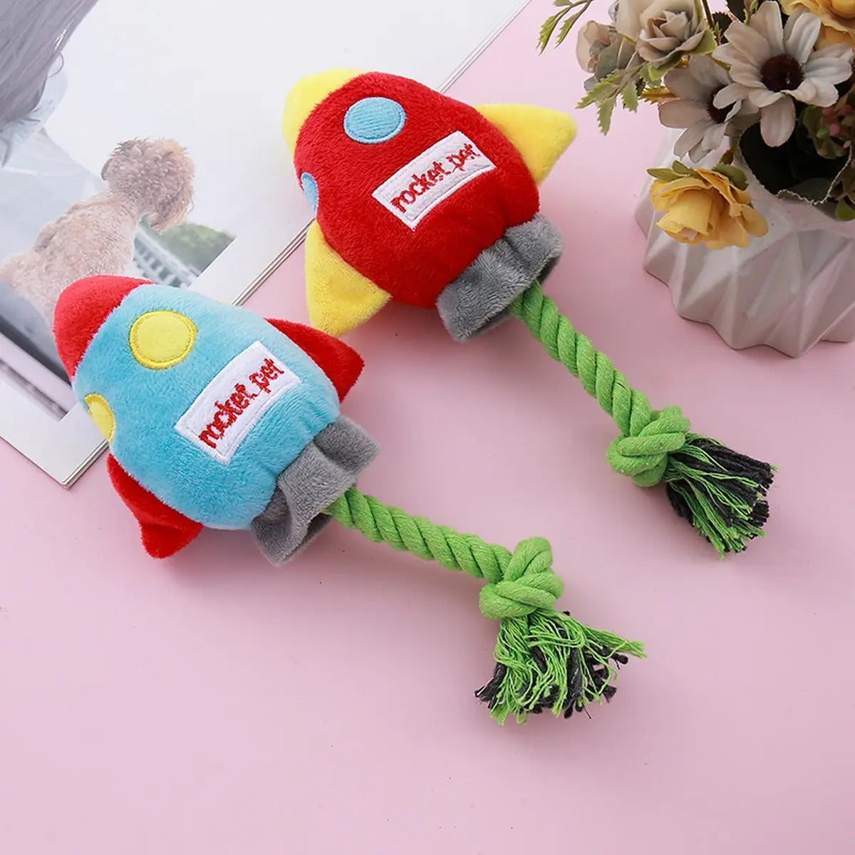 Cotton Rope Rocket Dog Toy - Playtime Companion_CWMM5424