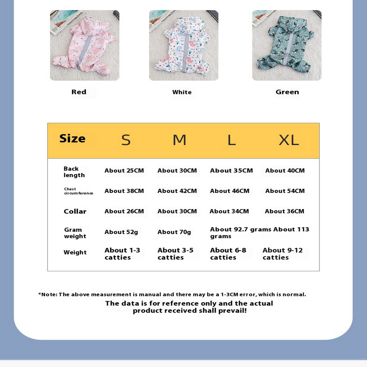 Lightweight Dog Raincoat – 4-Leg, Reflective Gear_CWMM7310