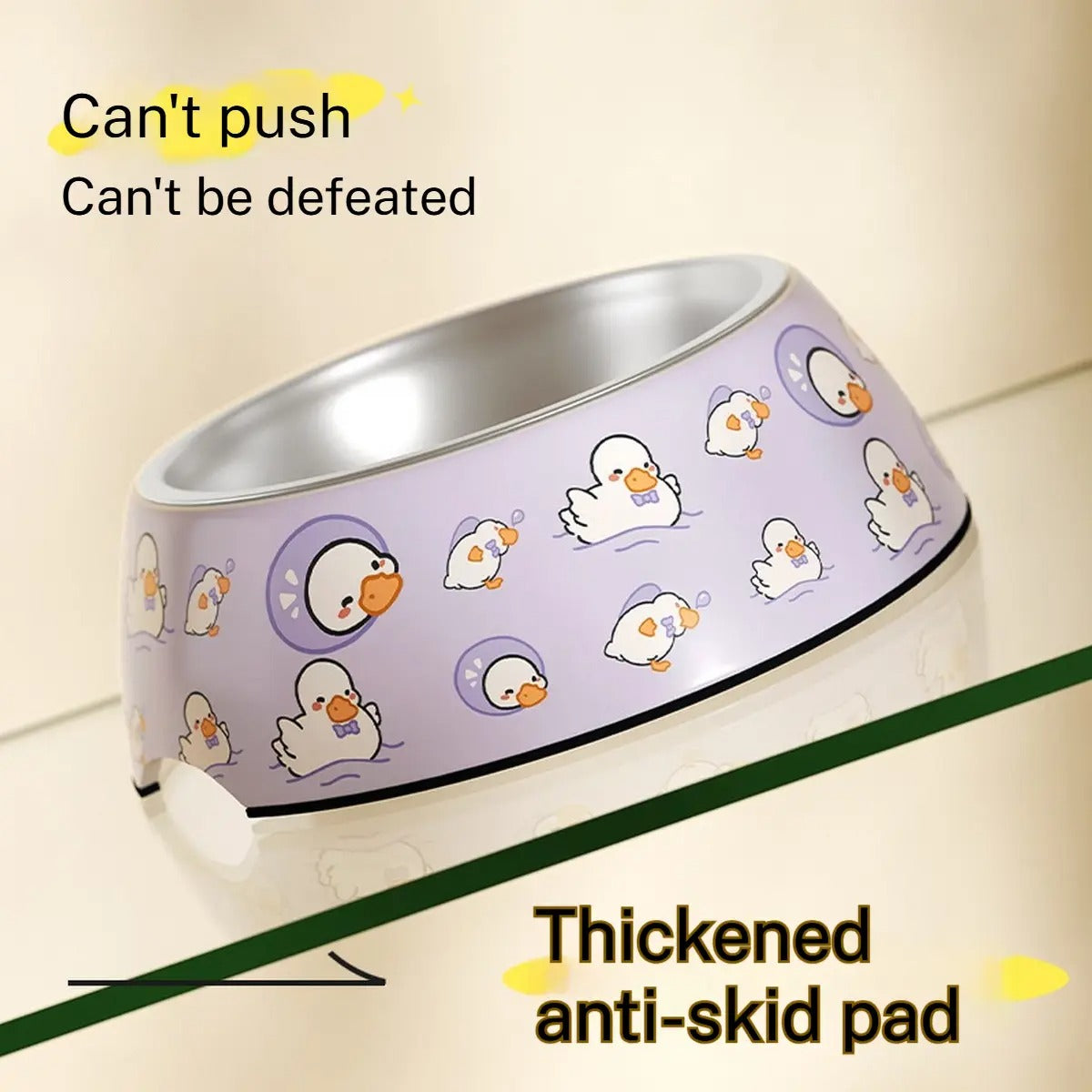 Non-Slip Melamine Stainless Steel Pet Food Bowl_CWMM6242