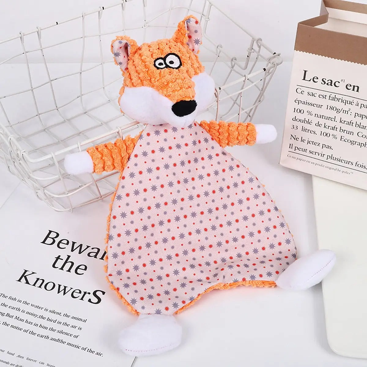 Durable Chew Dog Toy, Squeaky Paper Fun for Pets_CWMM5391