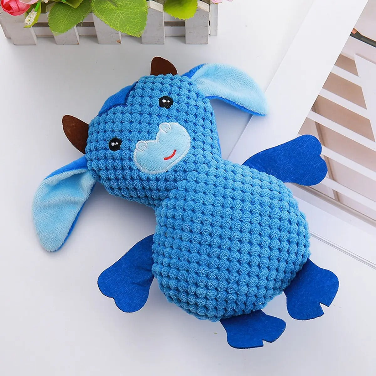 Corn Fleece Cow Pet Toy - Durable and Chewable_CWMM5442