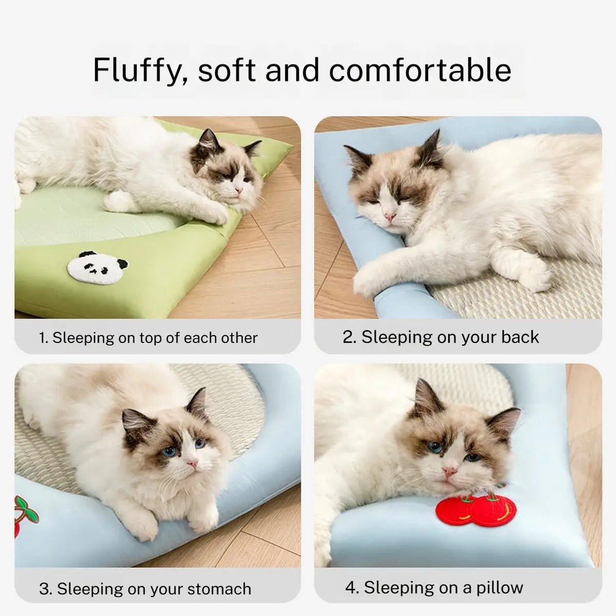 Cooling Summer Cat Bed with Ice Mat & Cushion_CWMM7033