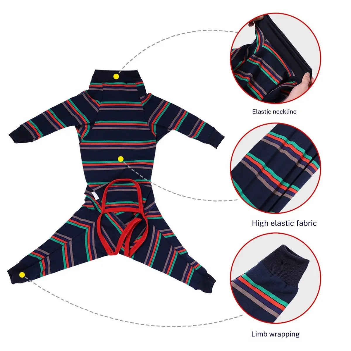 Full-Cover Elastic Dog Pajamas for Fall_CWMM7458