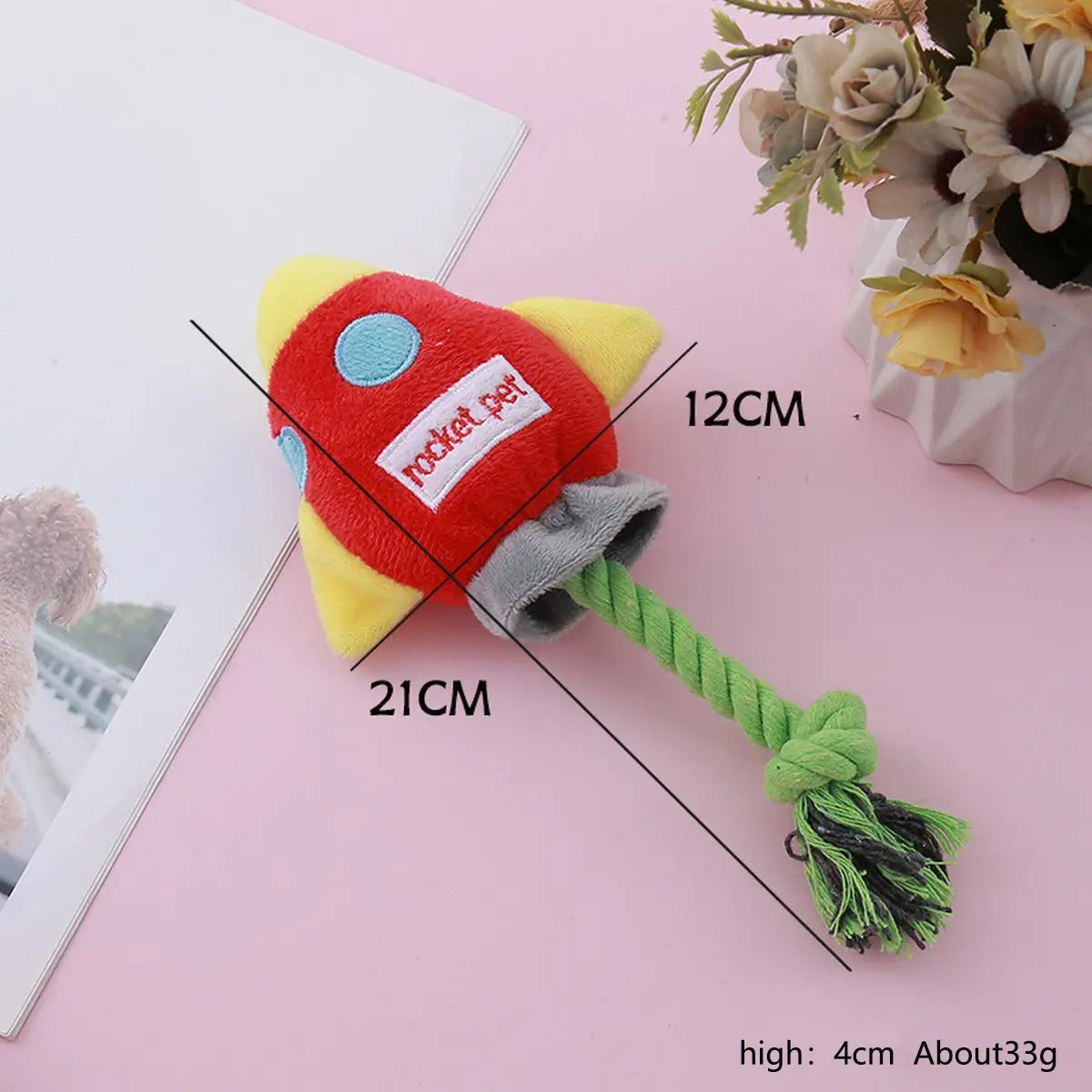 Cotton Rope Rocket Dog Toy - Playtime Companion_CWMM5424