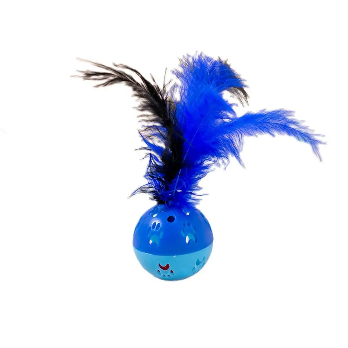 Cat Toy Balls with Feathers and Bell Paw Prints_CWMM6803