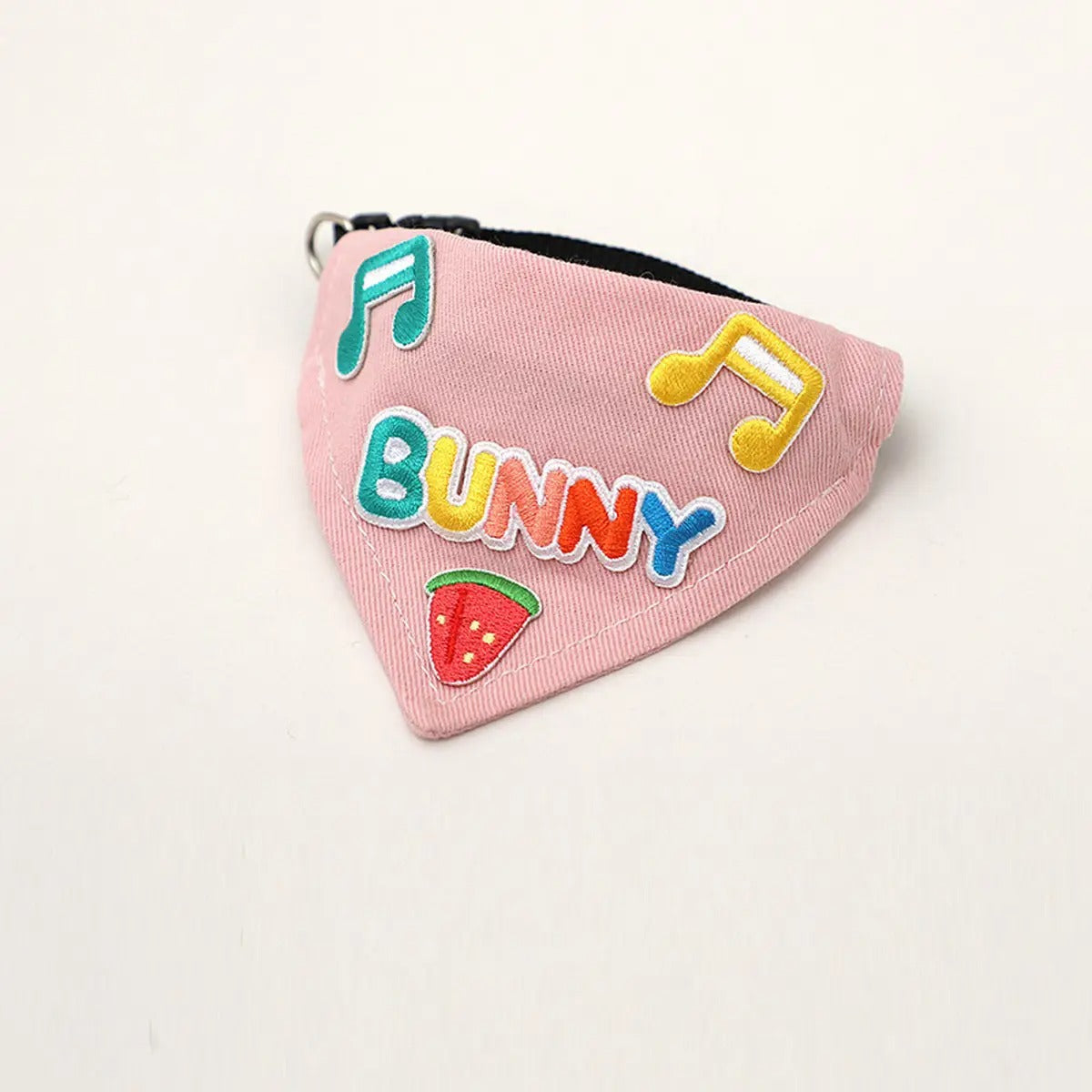 Dog Bandana Bib – Embroidered Bunny Scarf Collar_CWMM7258